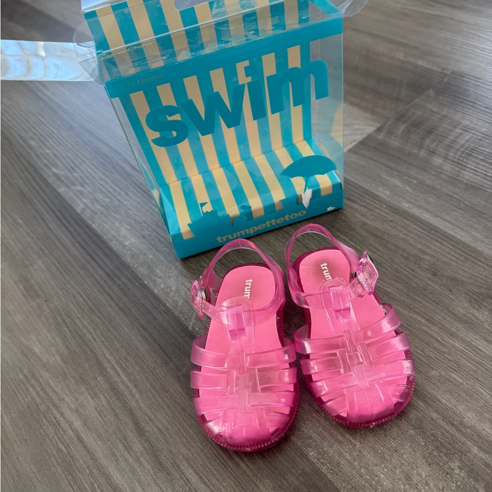 Trumpette Pink Little Girls Jellies Shoes